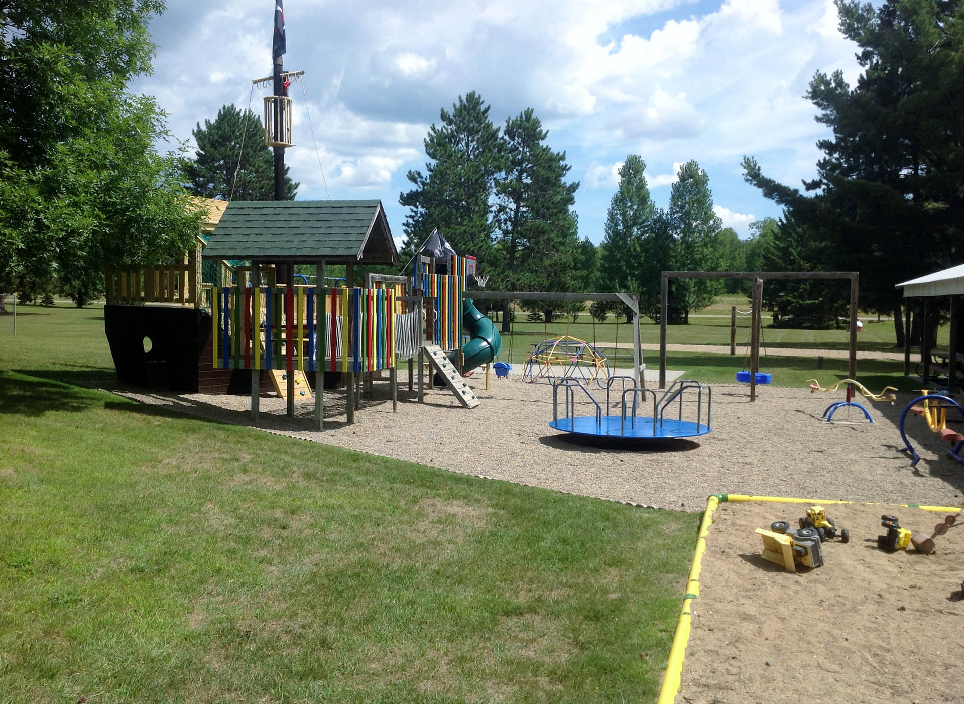 Let the kids enjoy the park provided for Balsam Beach Resort guests.