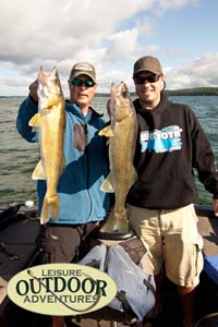 Nice Walleye's caught at Balsam Beach Resort on Lake Plantagenet.