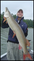Great Musky fishing on Lake Plantagenet at Balsam Beach Resort.