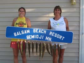 Another full stringer of fish caught at Balsam Beach Resort.