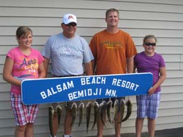 Nice fish caught at Balsam Beach Resort in Bemidji, MN.