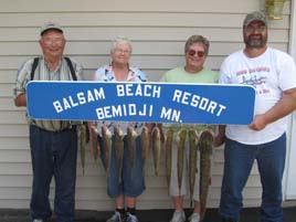 Great fishing in Northern Minnesota at Balsam Beach Resort.